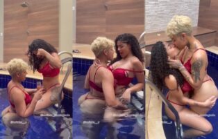 Melissa Montagnole Privacy e Torinha se Pegando na Piscina