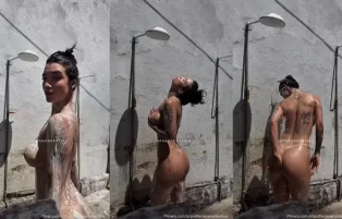 Japa Nordestina Pelada Tomando Banho no Quintal Flagrada – OnlyFans Amador