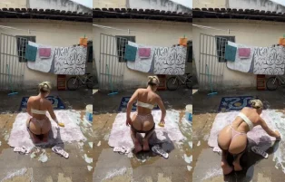 Emybell Lavando o Tapete e Empinando o Rabo – Onlyfans Xvideo