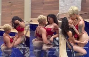 Melissa Montagnole Privacy e Torinha se Pegando na Piscina