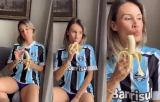Tuani Basotti Caindo de Boca na Banana