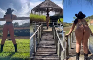 Lina Nakamura Pelada no Sitio Mostrando o Cuzão