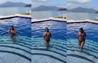 Livia Tavares Privacy Grátis – Mostrando os Peitinhos na Piscina