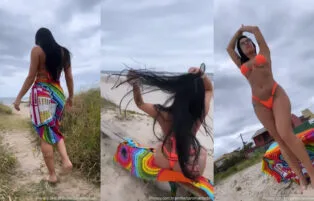 Carol Machado Se Exibindo Na Praia De Biquíni Fio Dental – Erome Vazados