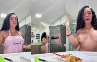Rafaela Sumpani Faz Lanche Pelada Na Cozinha – Onlyfans